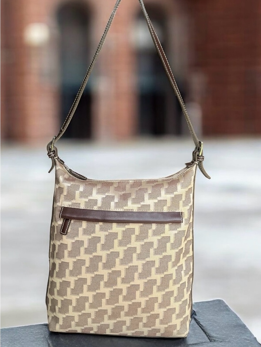 LANCEL Monogram Signature Shoulder Bag